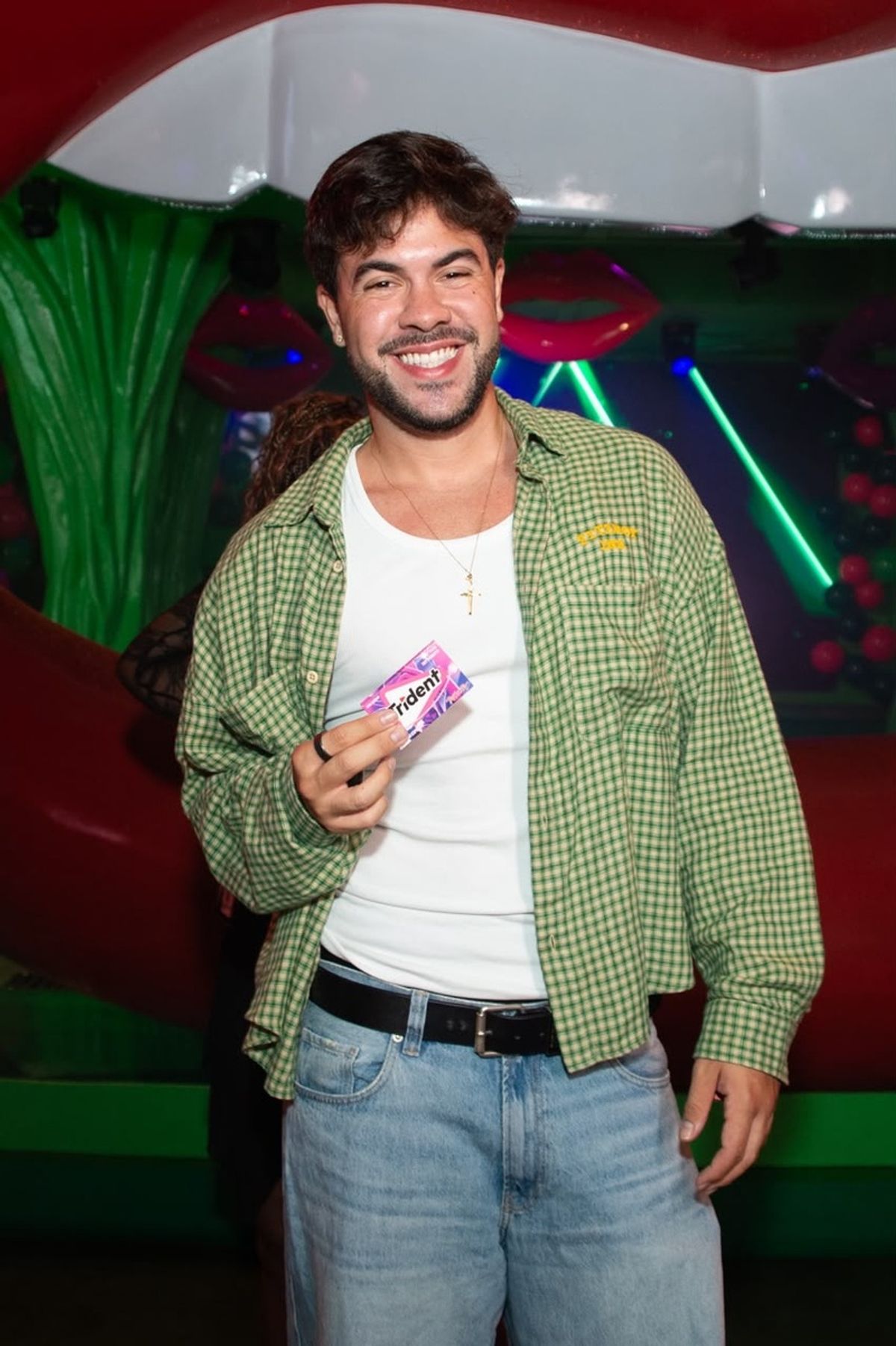 Álvaro marca presença na ação da Trident no Rock in Rio