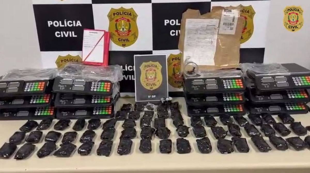 Homem é preso com 6 kg de haxixe em balanças na Cidade Estrutural